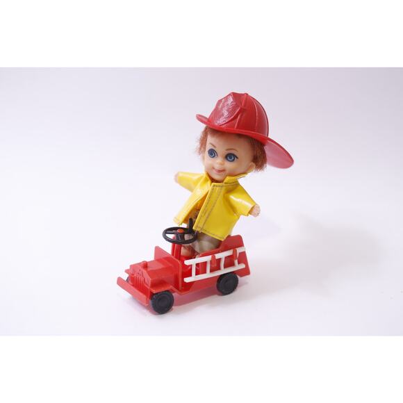 1960s, Liddle Kiddles, Bunson Burnie, Doll, Fire Engine, Mattel, ~ 250929-WH 765 - Picture 1 of 3